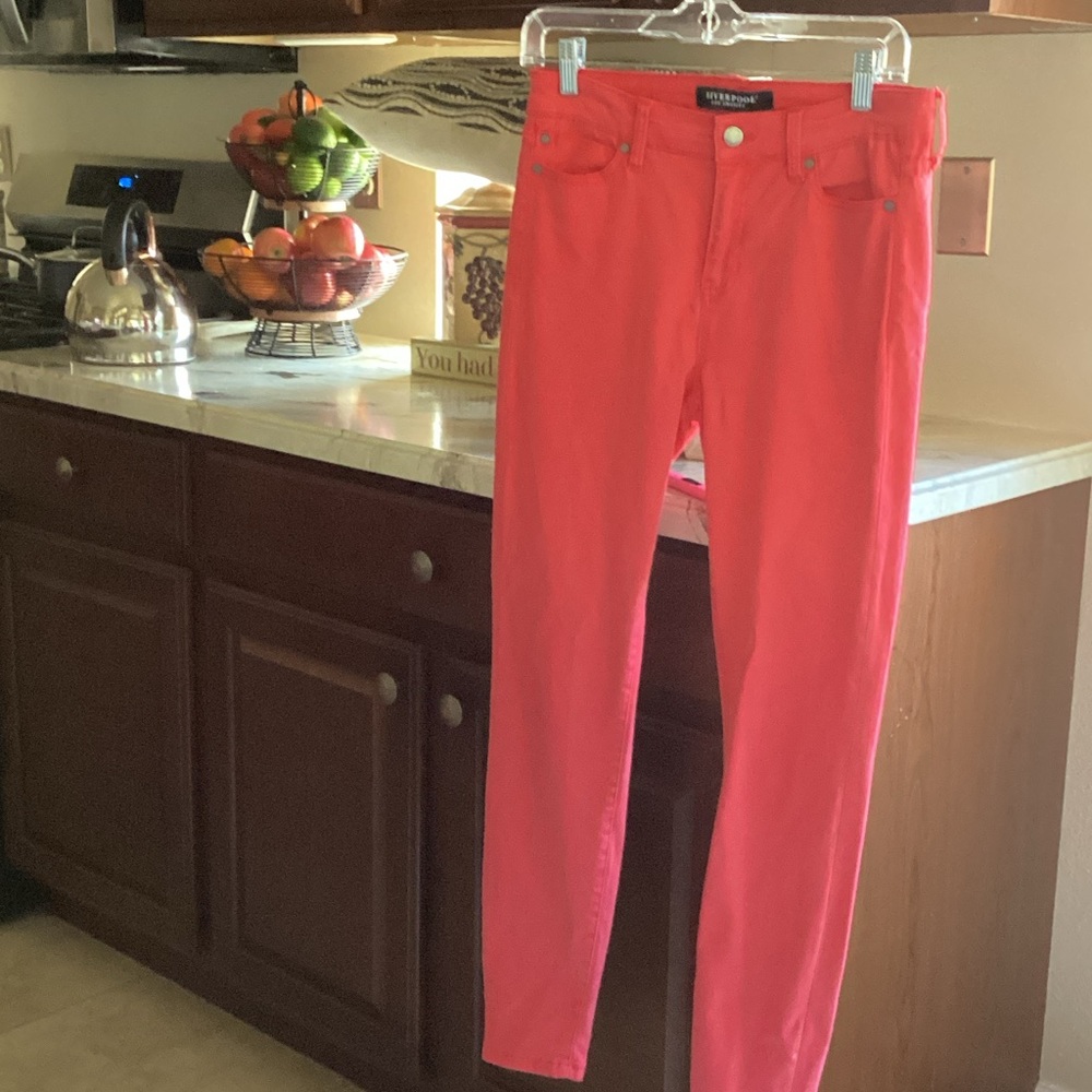 Liverpool Jeans Company Women's Bright Orange Skinny Jeans